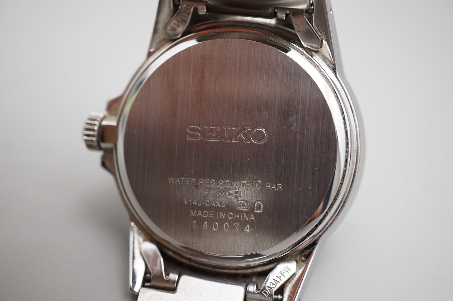 Seiko Spirit SBPV011 V14J Black Dial Day Date Solar Quartz Watch