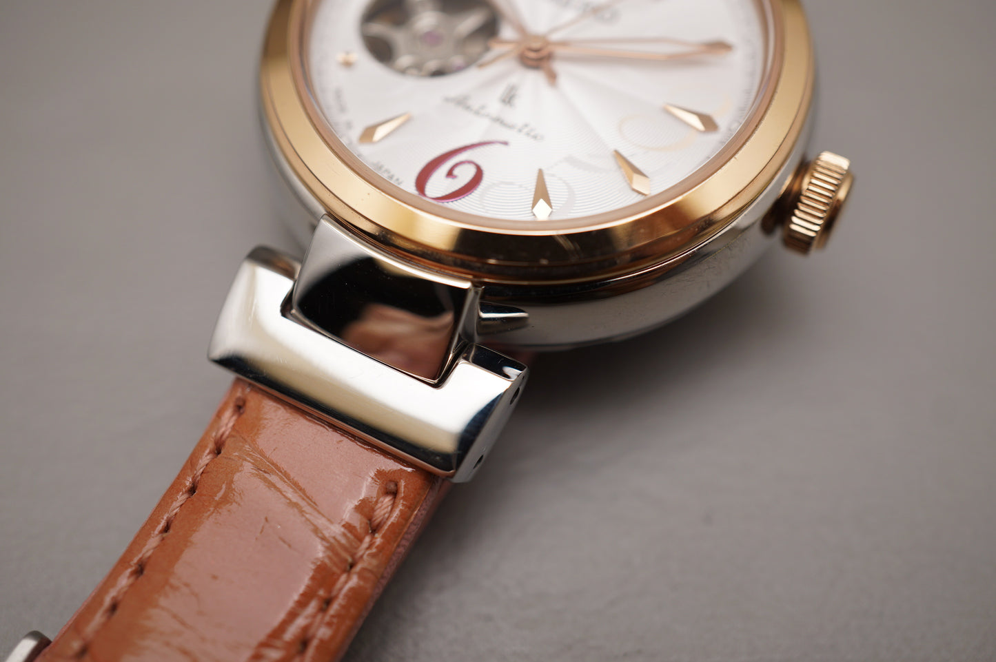 Seiko Lukia SSVM048 4R38 Rose Gold Two Tone Open Heart Ladies Automatic Watch
