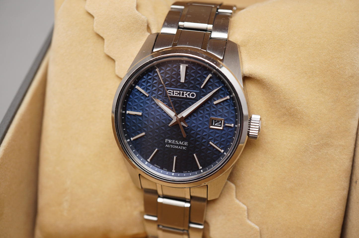 Seiko Presage SARX077 6R35 Sharp Edged Blue Dial Automatic Watch
