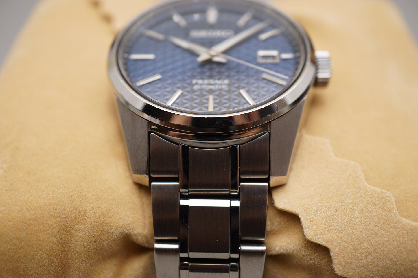 Seiko Presage SARX077 6R35 Sharp Edged Blue Dial Automatic Watch