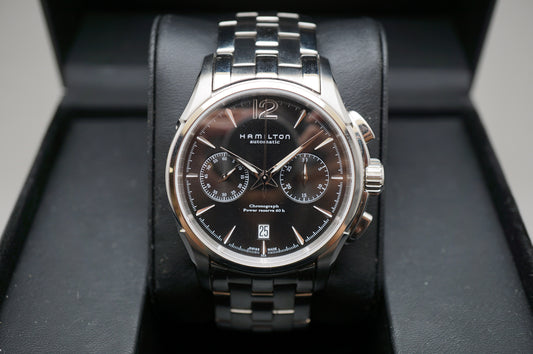 Hamilton Jazzmaster H32606735 Black Dial Automatic Chronograph Watch Swiss