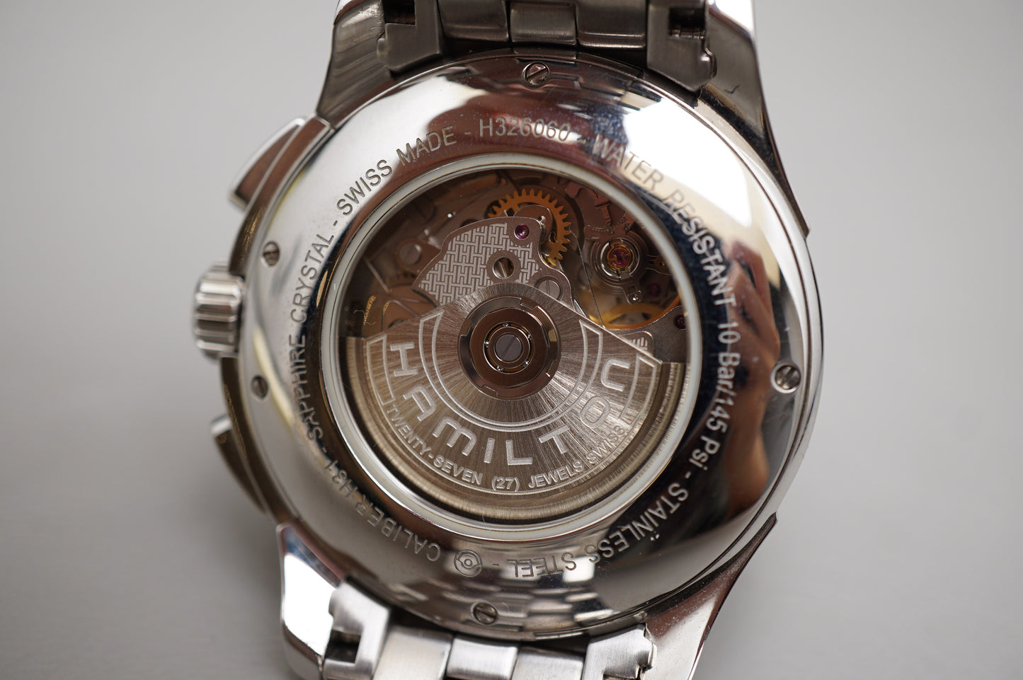 Hamilton Jazzmaster H32606735 Black Dial Automatic Chronograph Watch Swiss