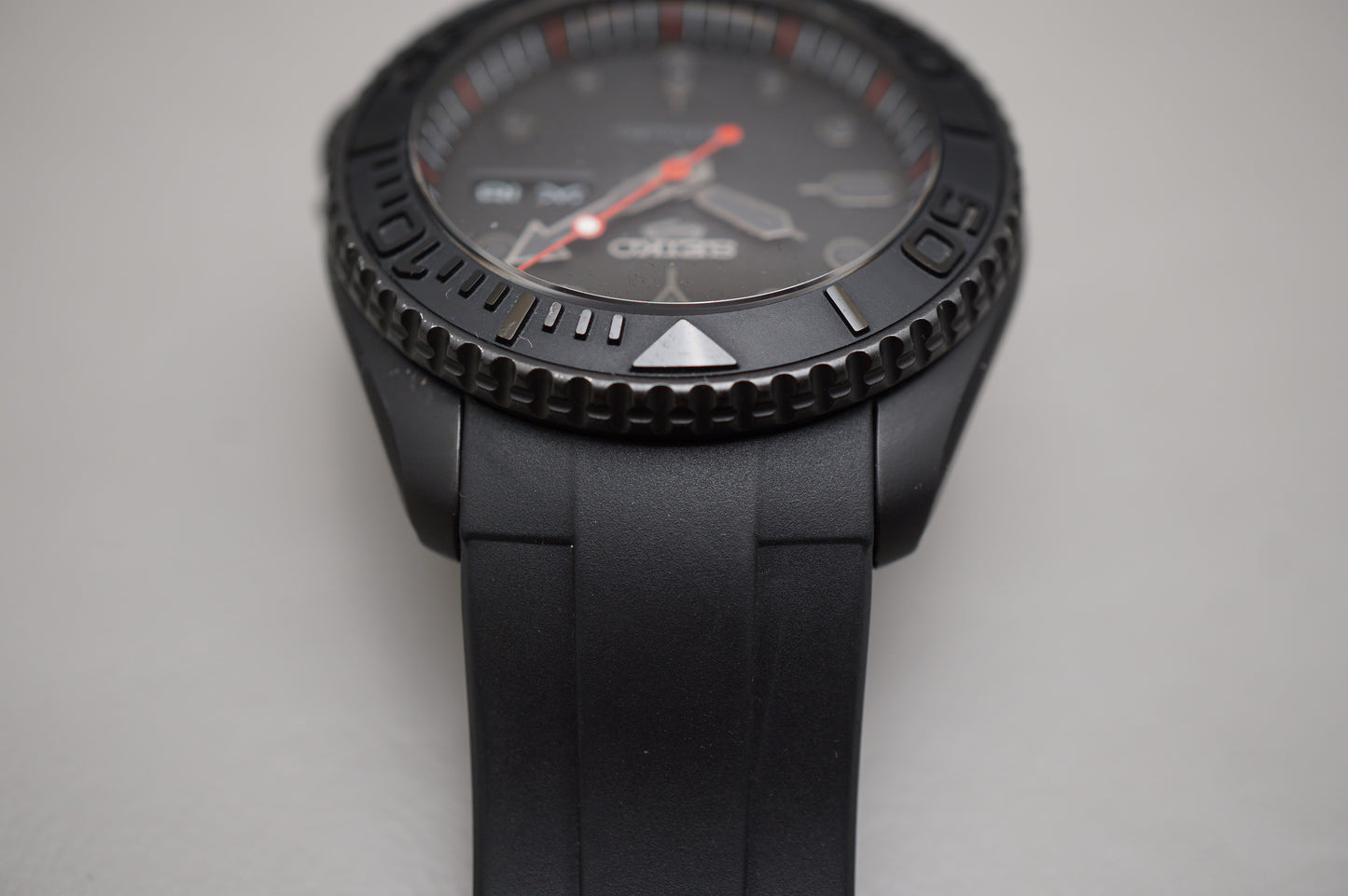 Seiko 5 Sports SBSA025 4R36 Blackout Street Style Automatic Watch Custom Mod