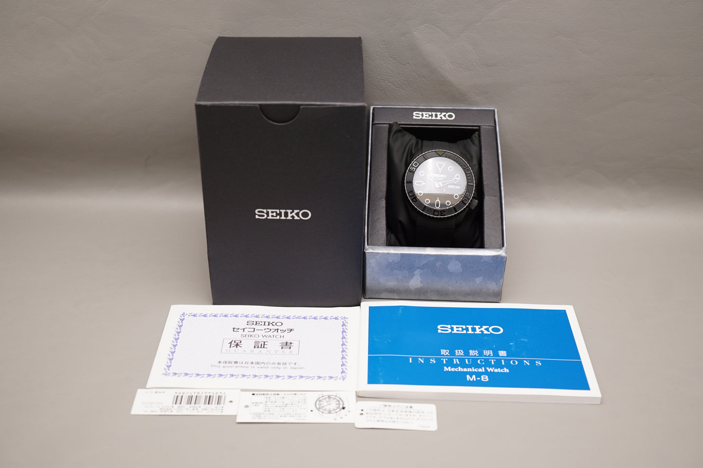 Seiko 5 Sports SBSA025 4R36 Blackout Street Style Automatic Watch Custom Mod
