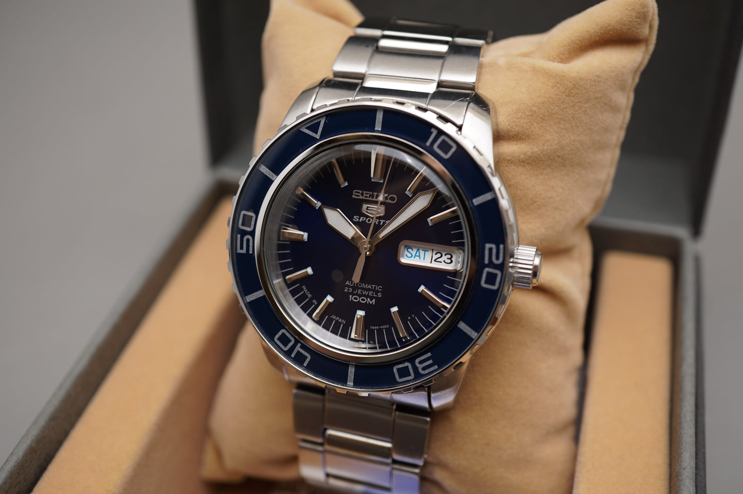 Seiko 5 Sports SNZH53J1 7S36 Fifty Five Fathoms Blue Dial Automatic Watch