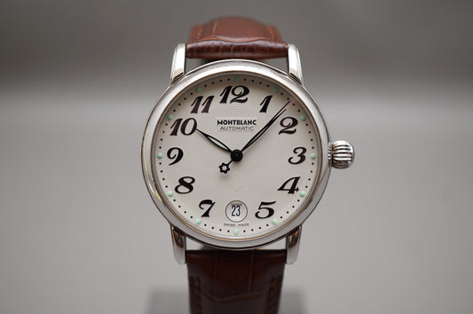 Montblanc Meisterstuck 7042 Guilloche White Dial Automatic Swiss Watch