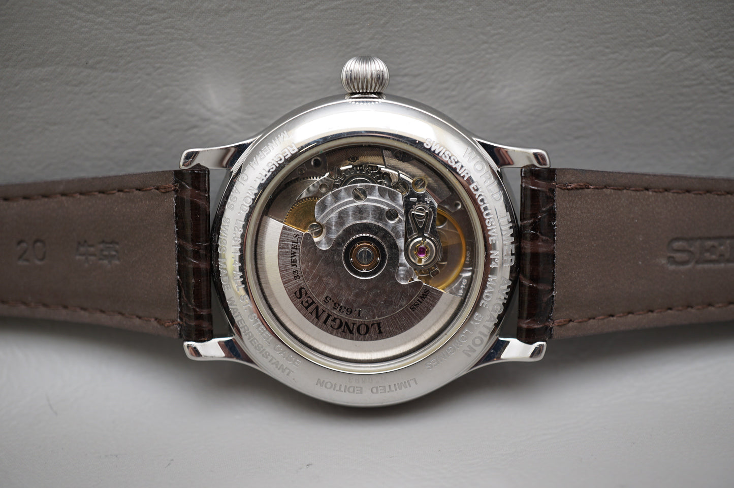 Longines L2.611.4 Swissair GMT World Timer Avigation Swiss Automatic Watch