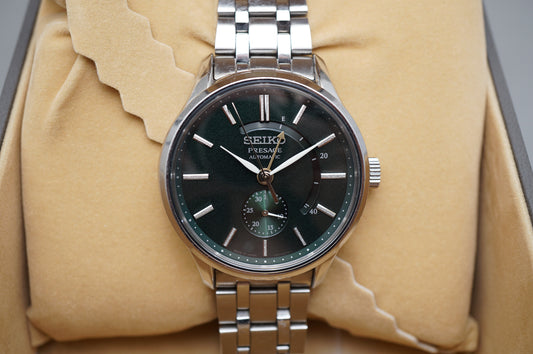 Seiko Presage SARY145 4R57 JDM Green Dial Power Reserve Automatic Watch