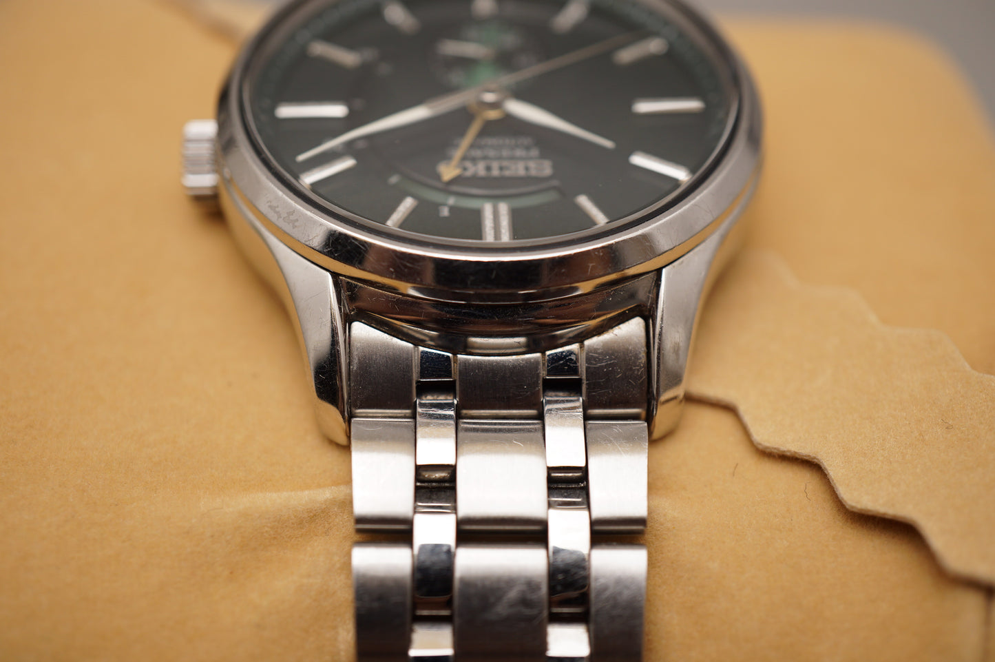 Seiko Presage SARY145 4R57 JDM Green Dial Power Reserve Automatic Watch