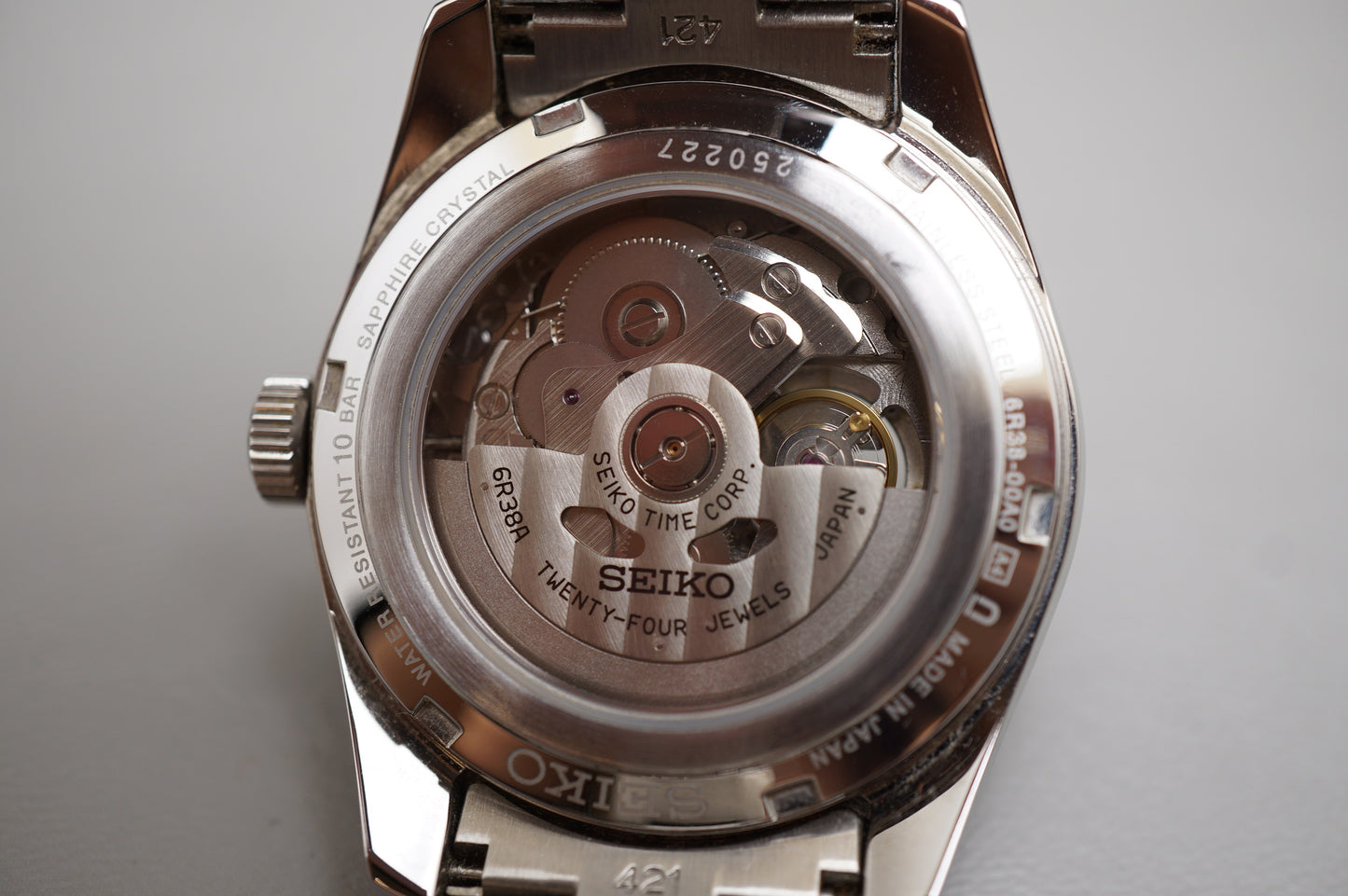 Seiko Presage SARX097 6R38 Sharp Edged White Dial Open Heart Automatic Watch