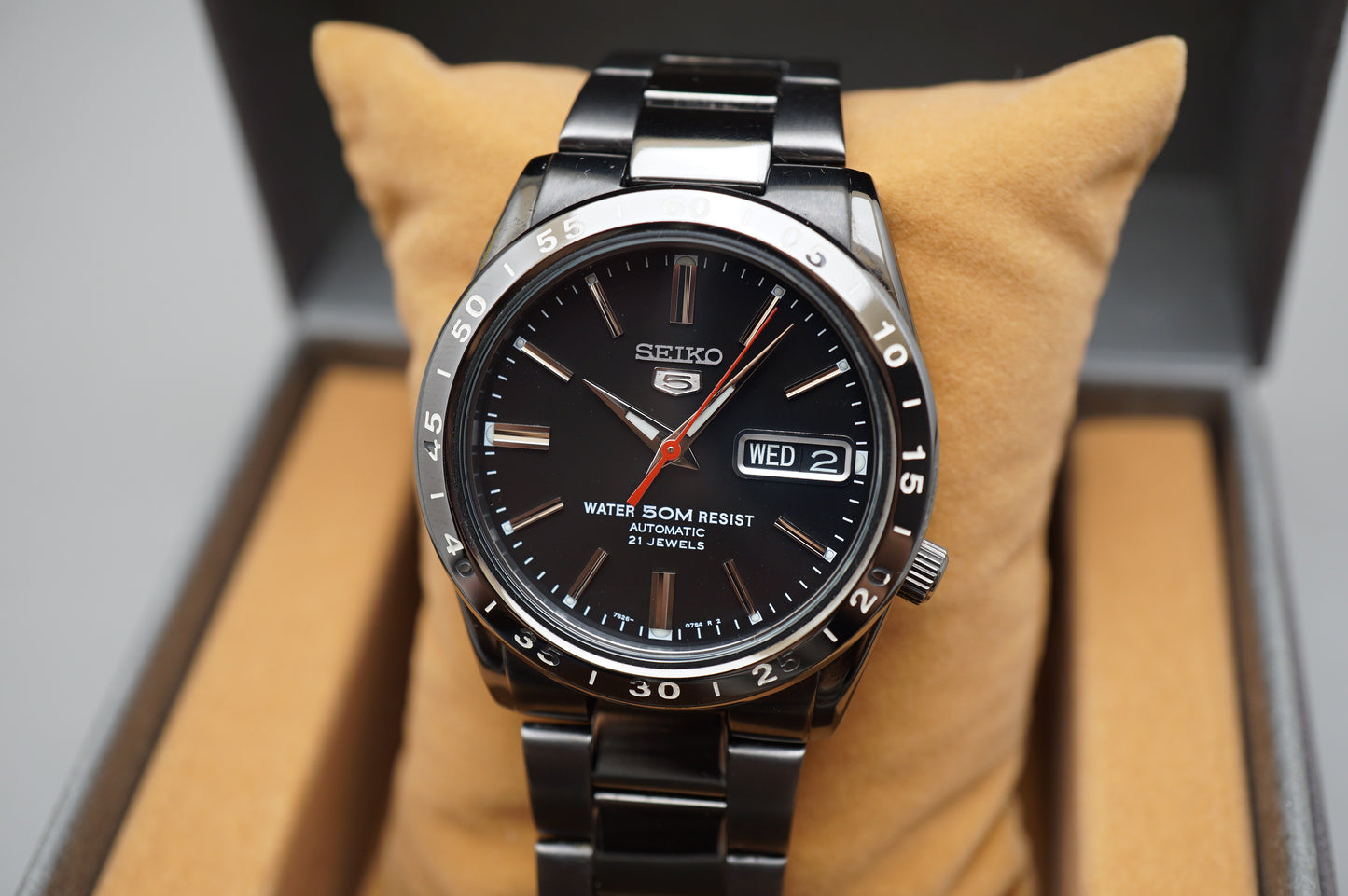 Seiko 5 Sports SZEN008 7S26 Black Dial Japan Made Automatic Watch Needs Repair