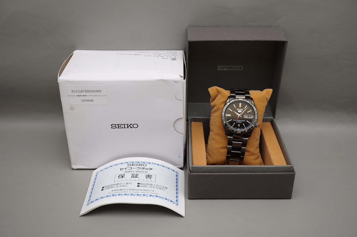 Seiko 5 Sports SZEN008 7S26 Black Dial Japan Made Automatic Watch Needs Repair