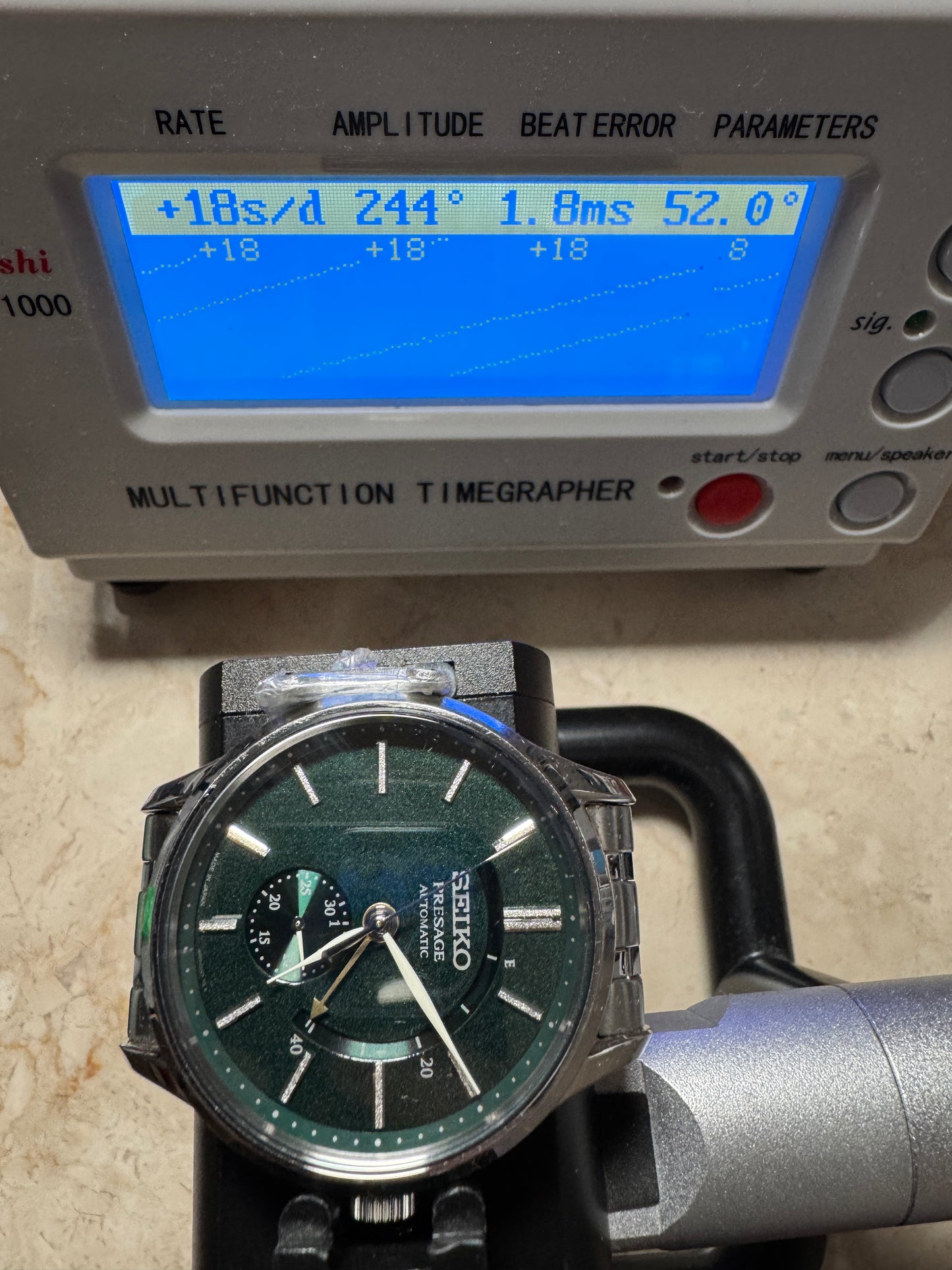 Seiko Presage SARY145 4R57 JDM Green Dial Power Reserve Automatic Watch