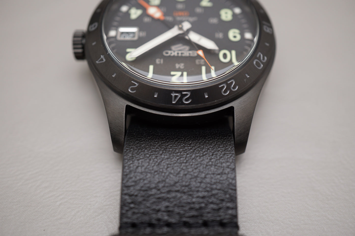 New Unworn Seiko 5 Sports SBSC013 4R34 Blackout Field Style GMT Automatic Watch
