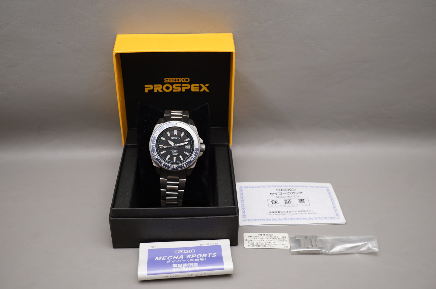 Seiko Prospex SBDA001 7S25 Black Dial Titanium First Samurai Automatic Watch