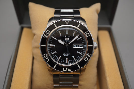 Seiko 5 Sports SNZH55J1 7S36 Fifty Five Fathoms Black Dial Automatic Watch