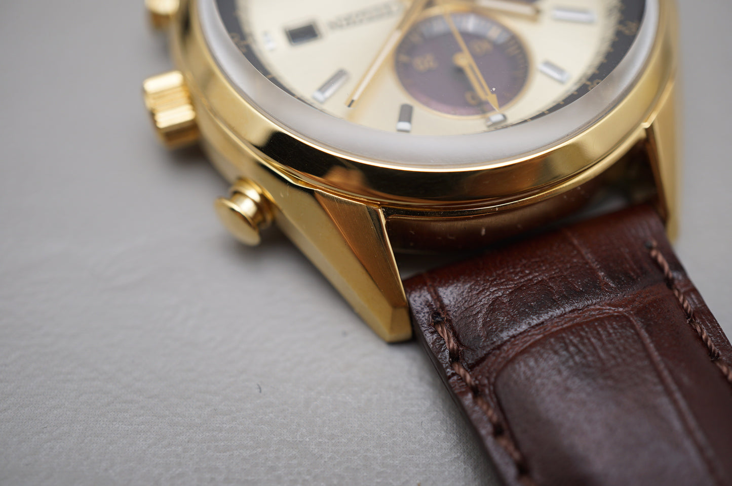 Citizen Eco-Drive CA0452-01P Panda Dial Gold Tone Solar Quartz Watch