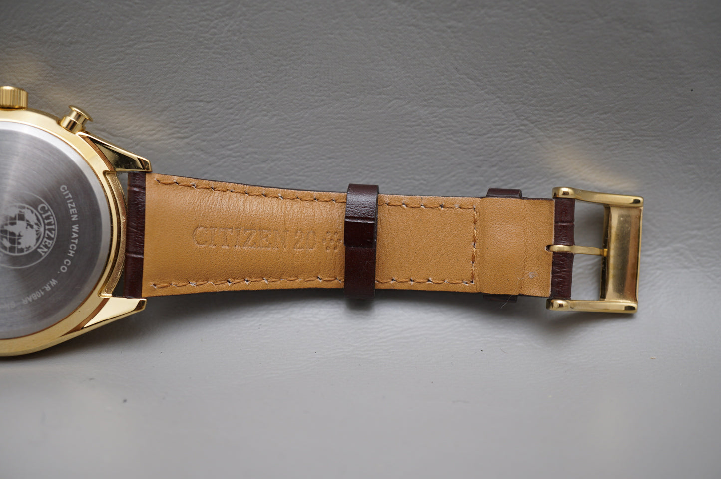 Citizen Eco-Drive CA0452-01P Panda Dial Gold Tone Solar Quartz Watch