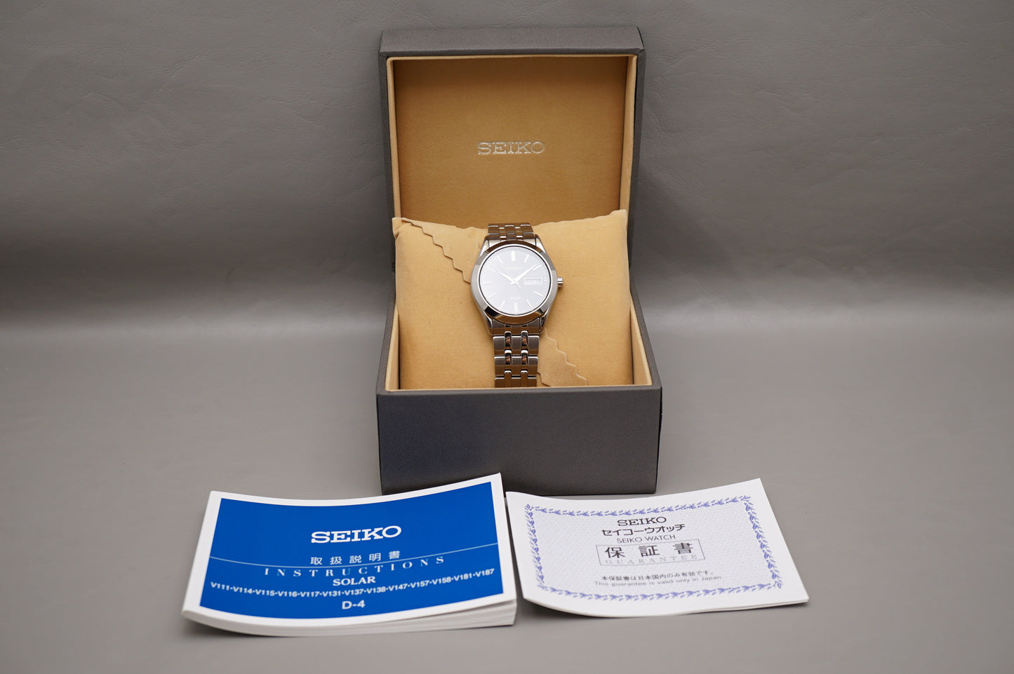 Seiko Selection SBPX083 V158 JDM Black Dial Solar Quartz Watch