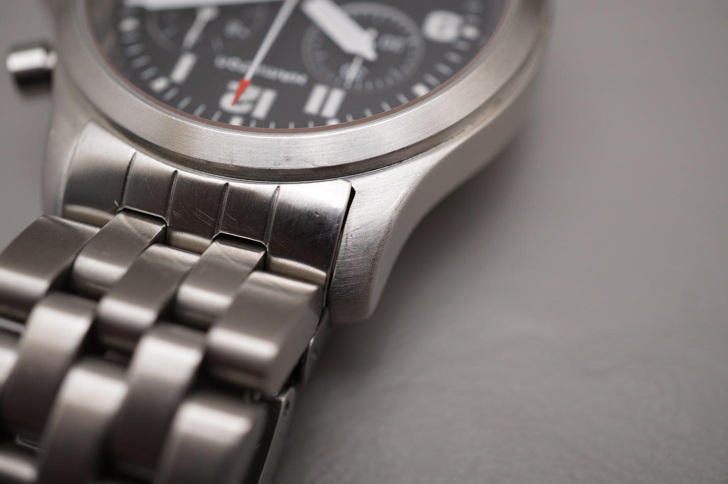 Hamilton Khaki Field 3832 Black Dial Chronograph Quartz Watch