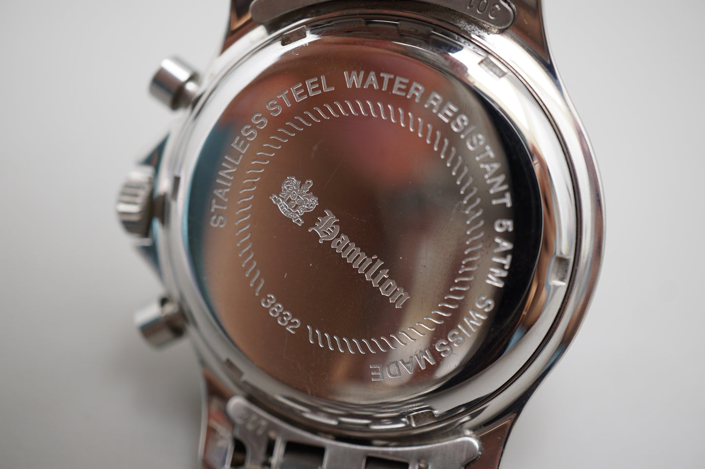 Hamilton Khaki Field 3832 Black Dial Chronograph Quartz Watch