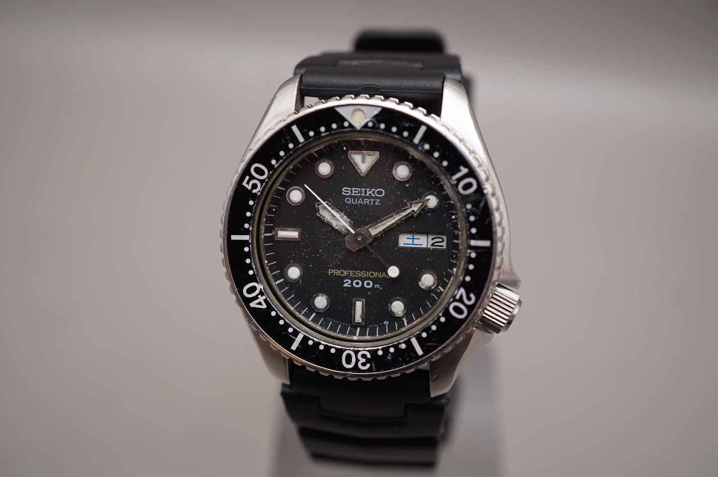 Vintage April 1985 Seiko 6458-6020 150M Water Resist 37mm Quartz Watch