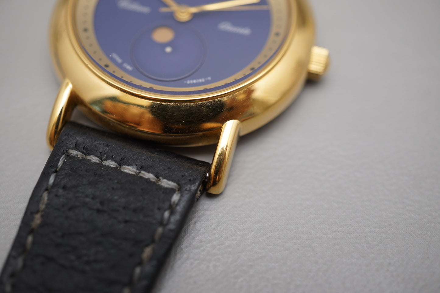 Vintage Citizen Cosmosign 2180-205472 Y Blue Dial Moonphase Sun Quartz Watch