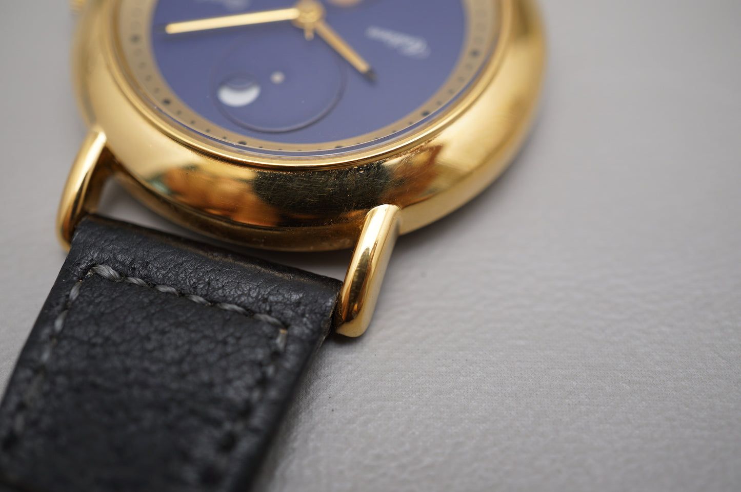 Vintage Citizen Cosmosign 2180-205472 Y Blue Dial Moonphase Sun Quartz Watch