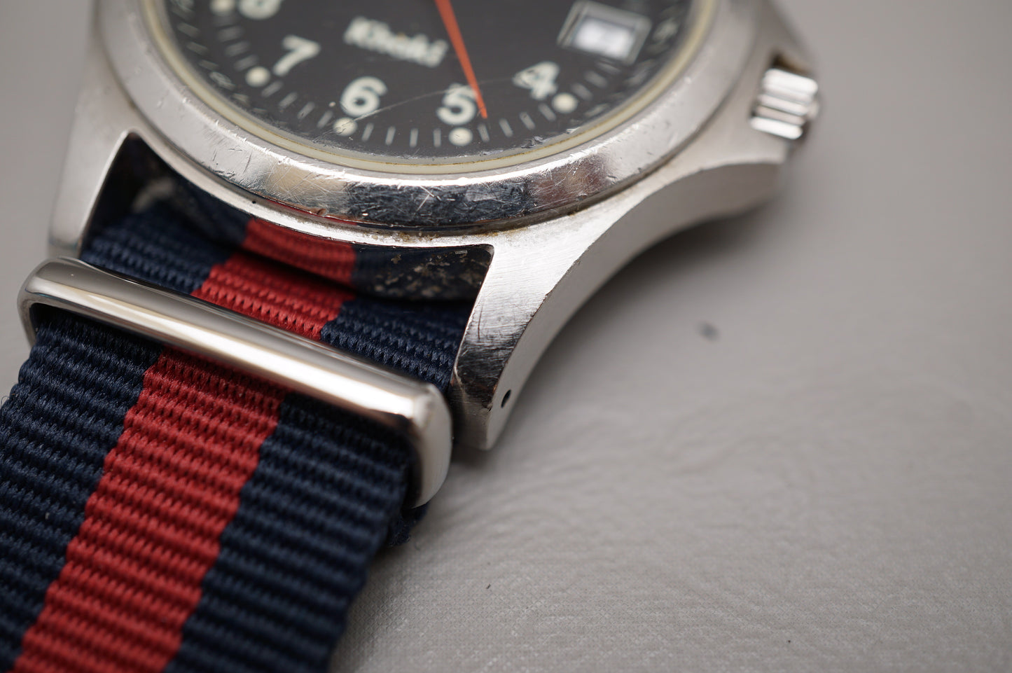 Hamilton Khaki Field 8775 Black Dial United States Navy Caseback Quartz Watch