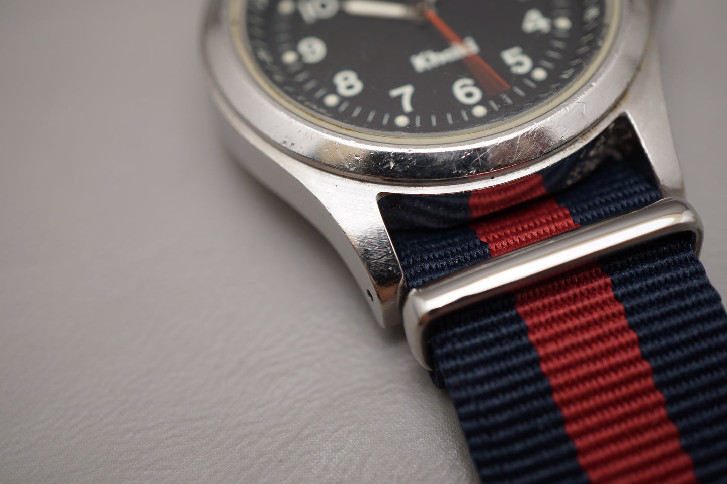 Hamilton Khaki Field 8775 Black Dial United States Navy Caseback Quartz Watch