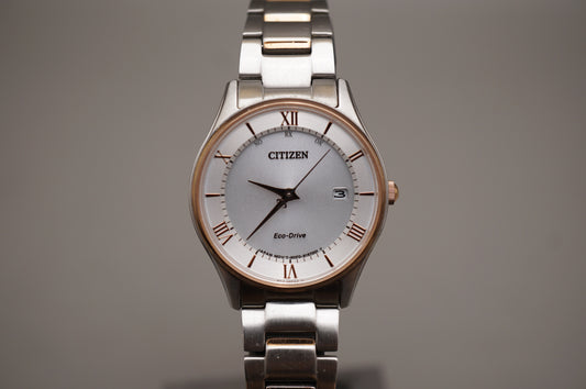 Citizen Eco-Drive H0F0-S115124 Two Tone Radio Wave Solar Quartz Ladies Watch