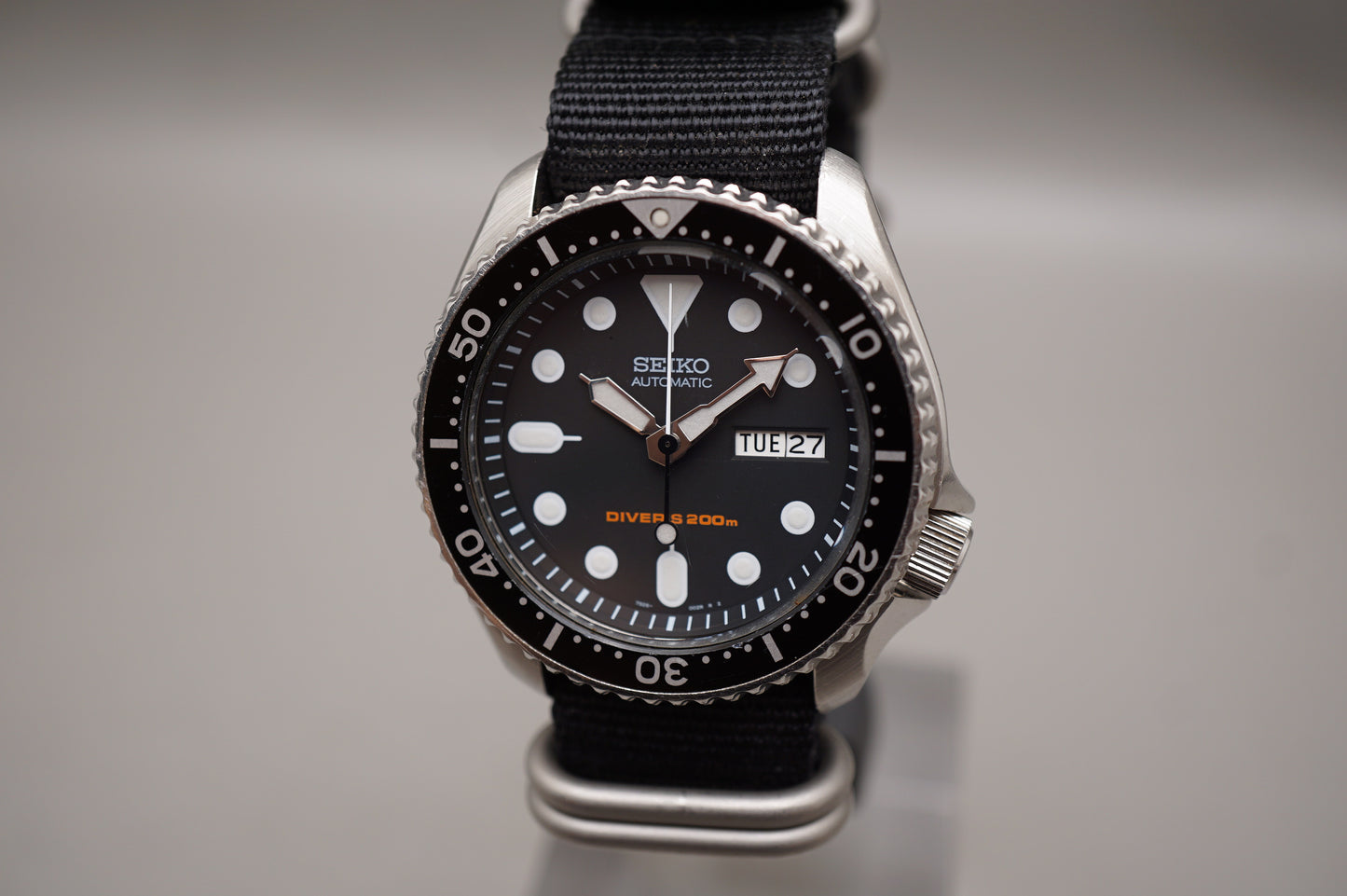 Seiko SKX007 7S26 Black Dial Divers 200M Automatic Watch Original Condition