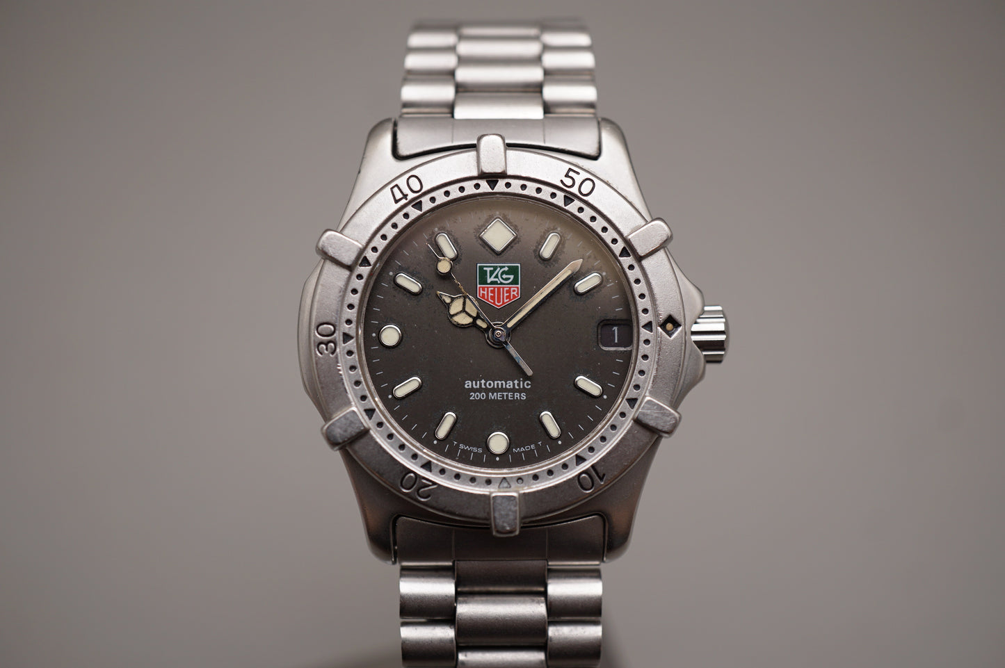 Vintage Tag Heuer 2000 669.213F Black Dial 200M Automatic Watch