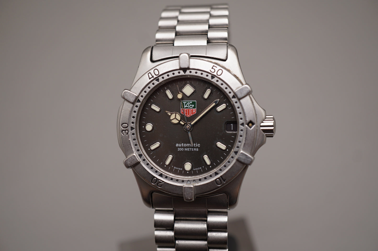 Vintage Tag Heuer 2000 669.213F Black Dial 200M Automatic Watch