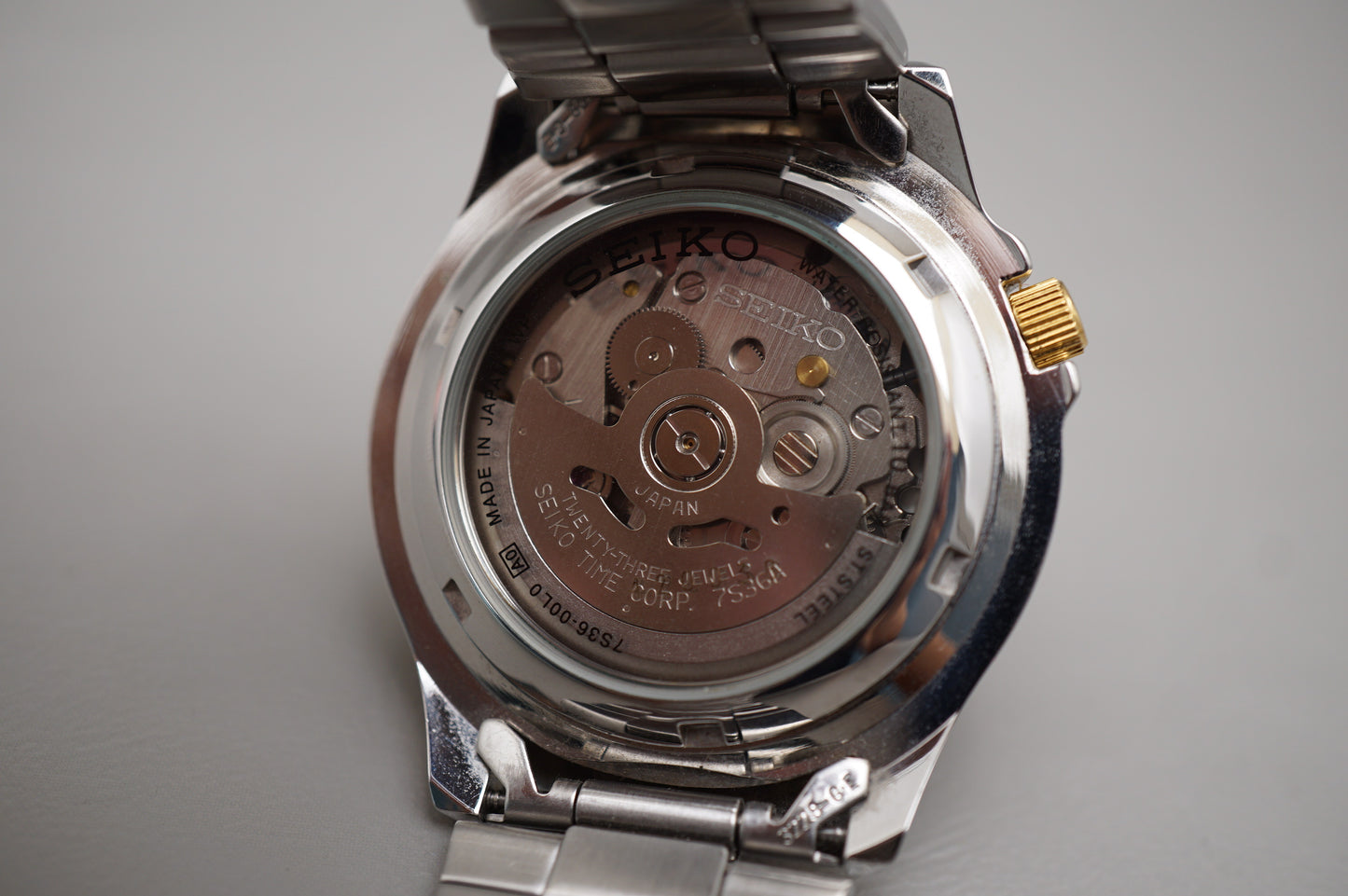 Seiko 5 Sports 7S36-00L0 Blue Dial Two Tone Automatic Watch