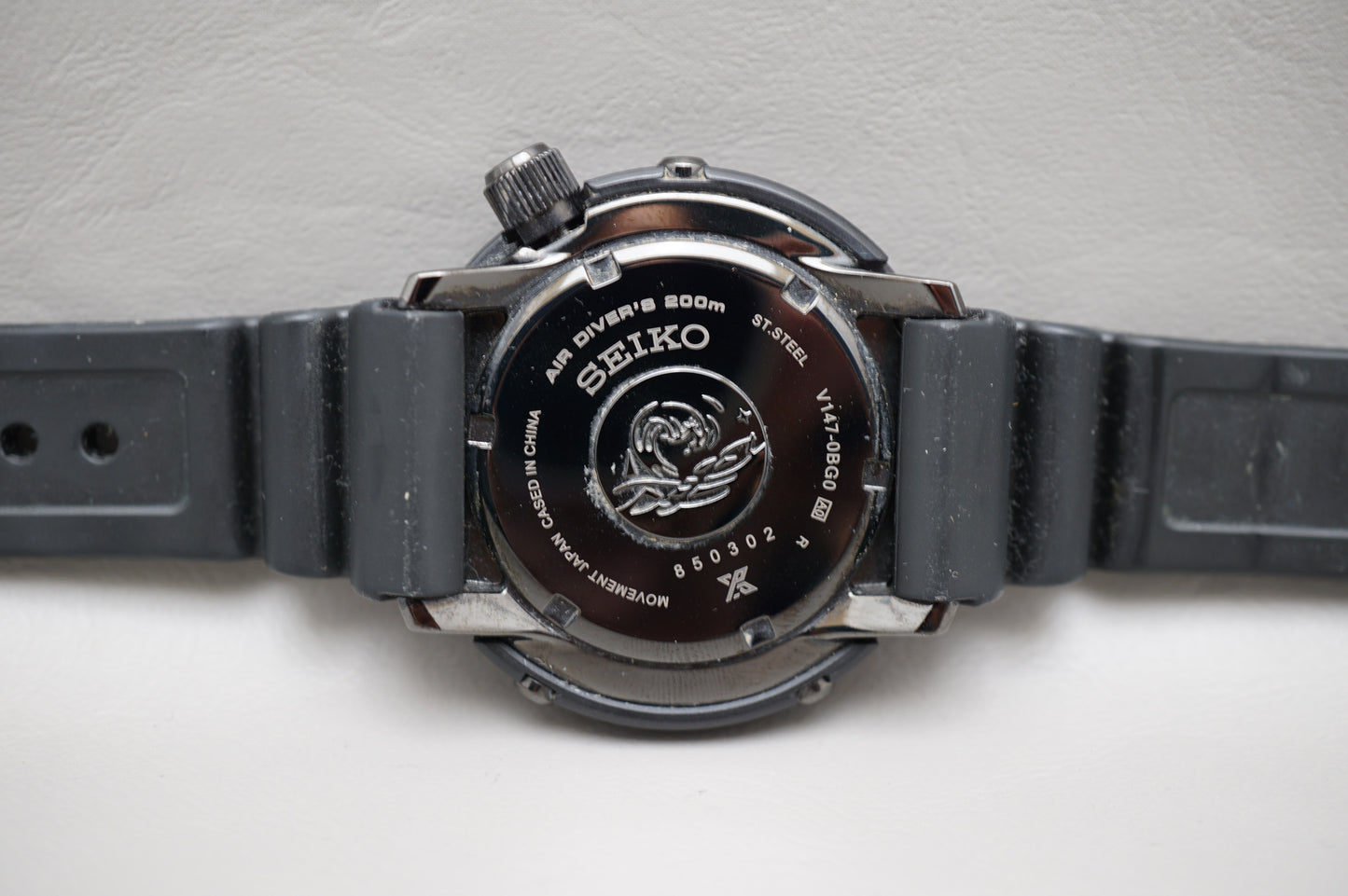 Seiko Prospex SBDN049 V147 Lowercase Limited Black Dial Tuna Solar Quartz Watch