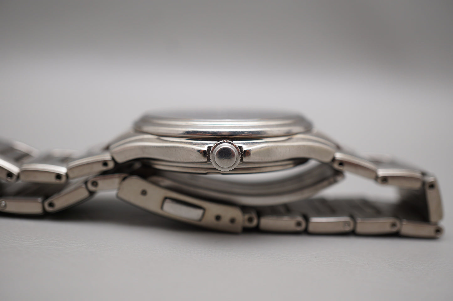 Seiko V145-0BA0 Dark Grey Dial Solar Quartz Titanium Case Bracelet JDM Watch