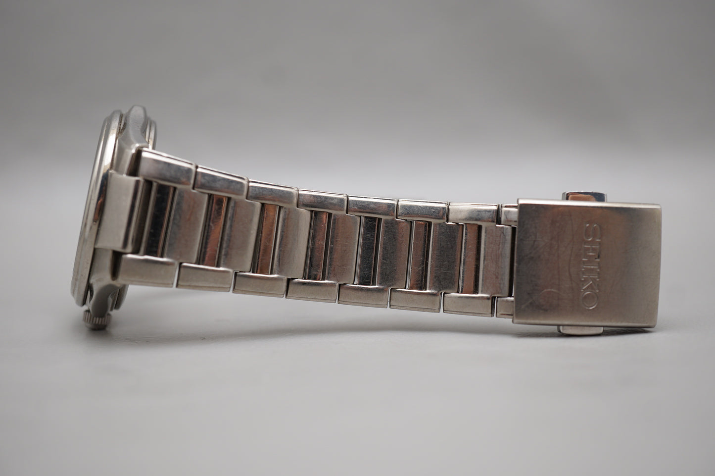 Seiko V145-0BA0 Dark Grey Dial Solar Quartz Titanium Case Bracelet JDM Watch