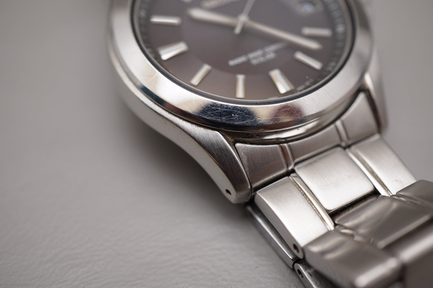 Seiko 7B22-0AY0 Dark Grey Dial Radio Wave Solar Quartz Watch JDM