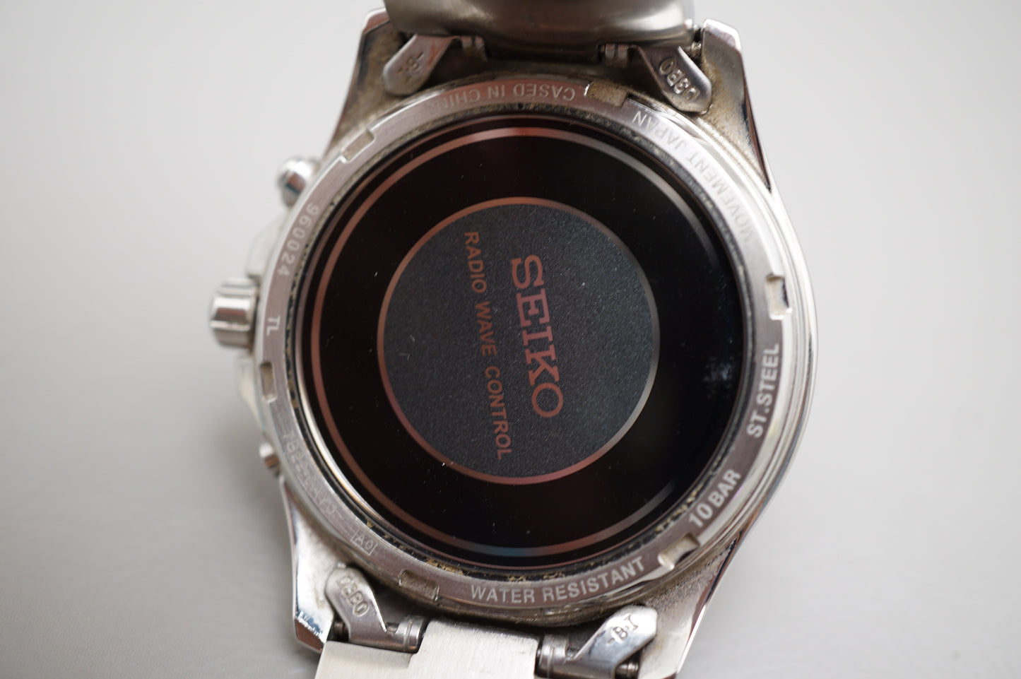 Seiko 7B22-0AY0 Dark Grey Dial Radio Wave Solar Quartz Watch JDM