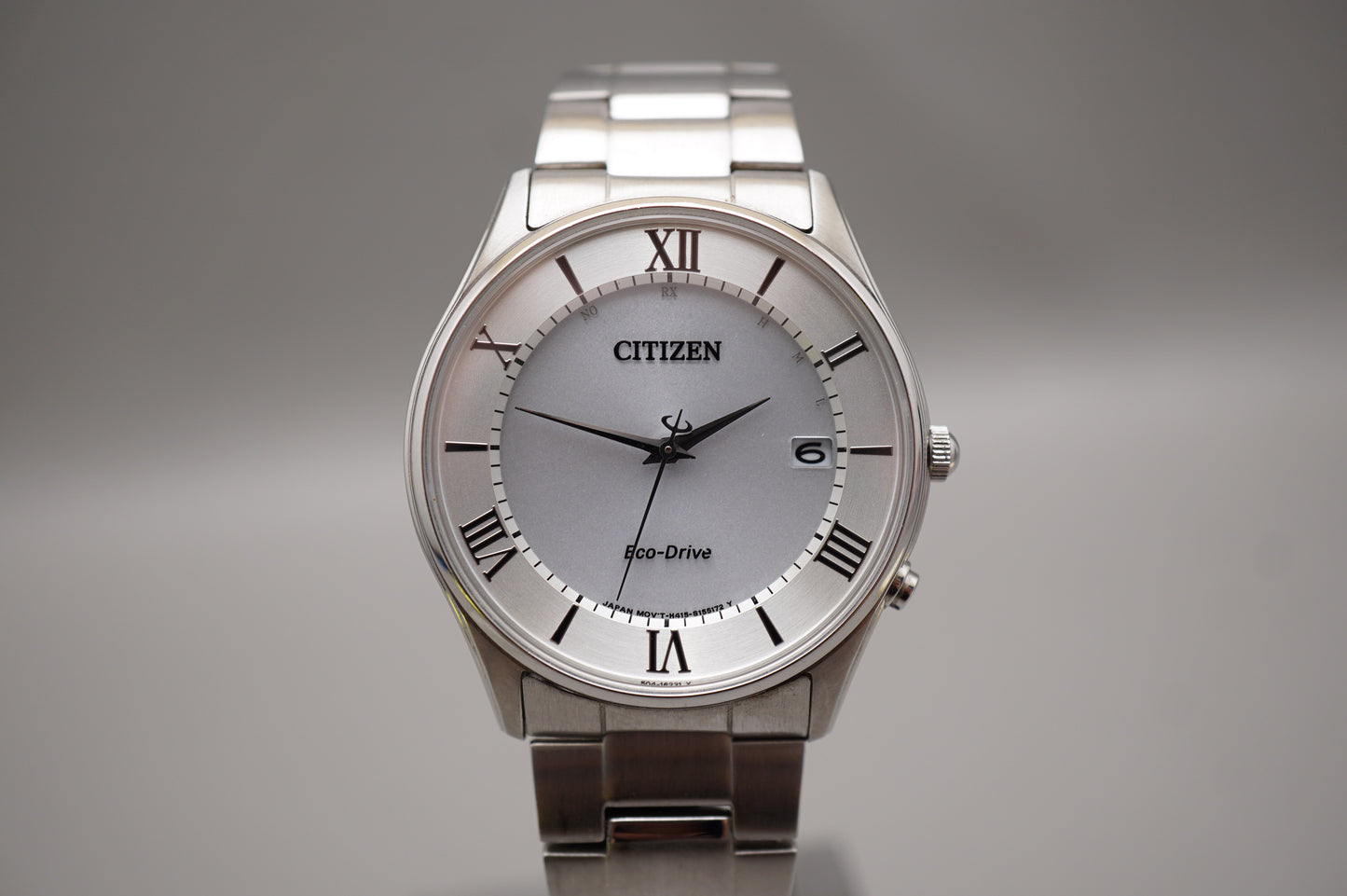 Citizen Eco-Drive H415-S112907 Silver Dial JDM Radio Wave Solar Quartz Watch