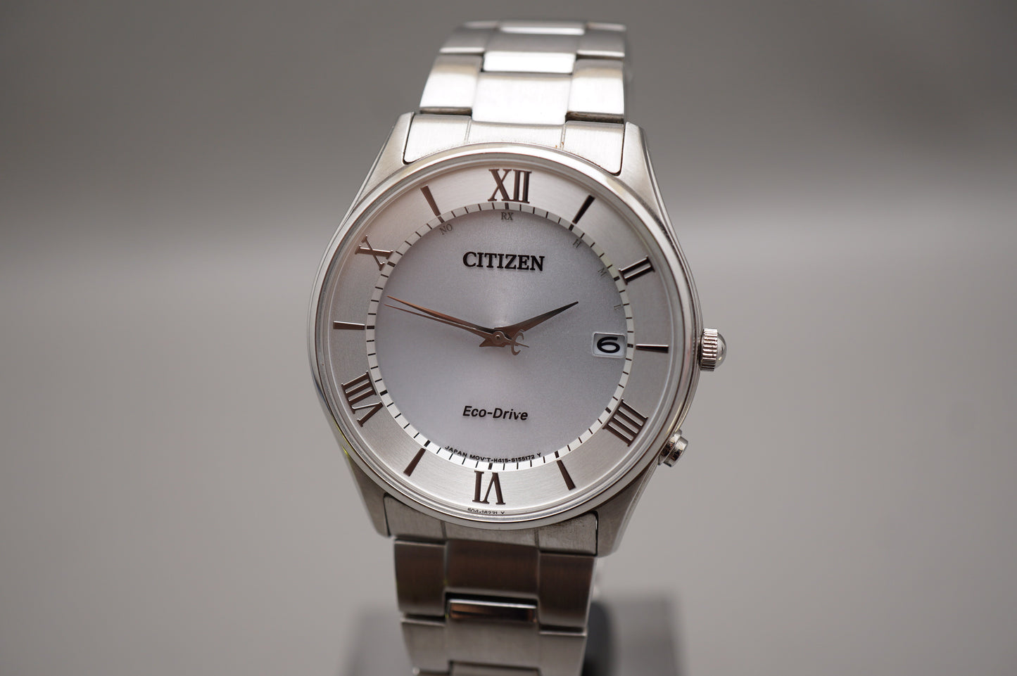 Citizen Eco-Drive H415-S112907 Silver Dial JDM Radio Wave Solar Quartz Watch