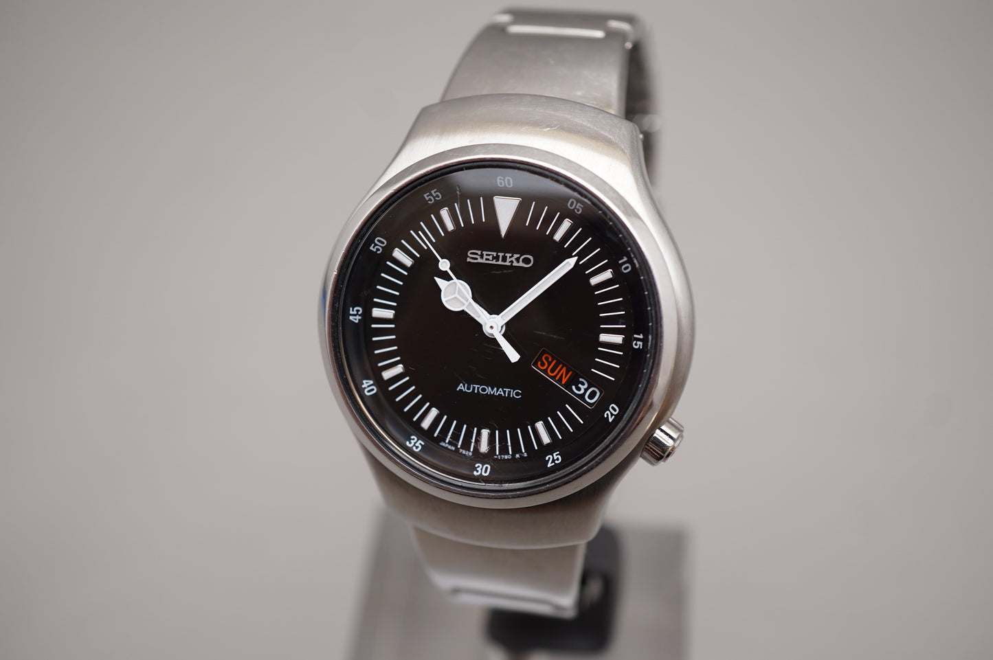 Rare Seiko S-Wave 7S26-013A Black Dial Mercedes Hands Automatic Watch JDM
