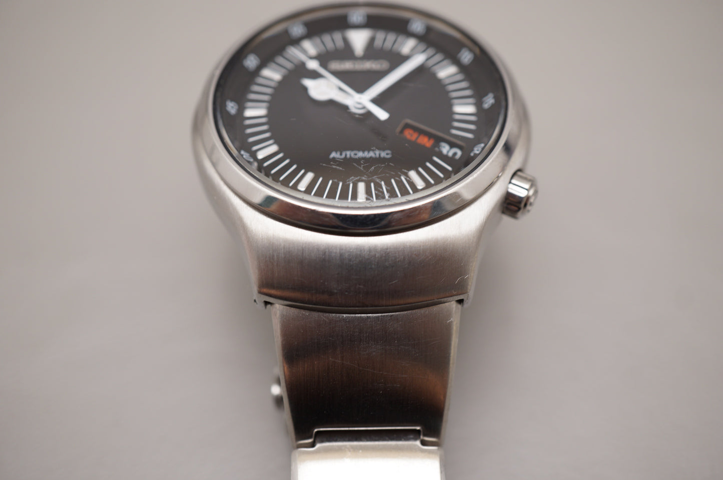 Rare Seiko S-Wave 7S26-013A Black Dial Mercedes Hands Automatic Watch JDM