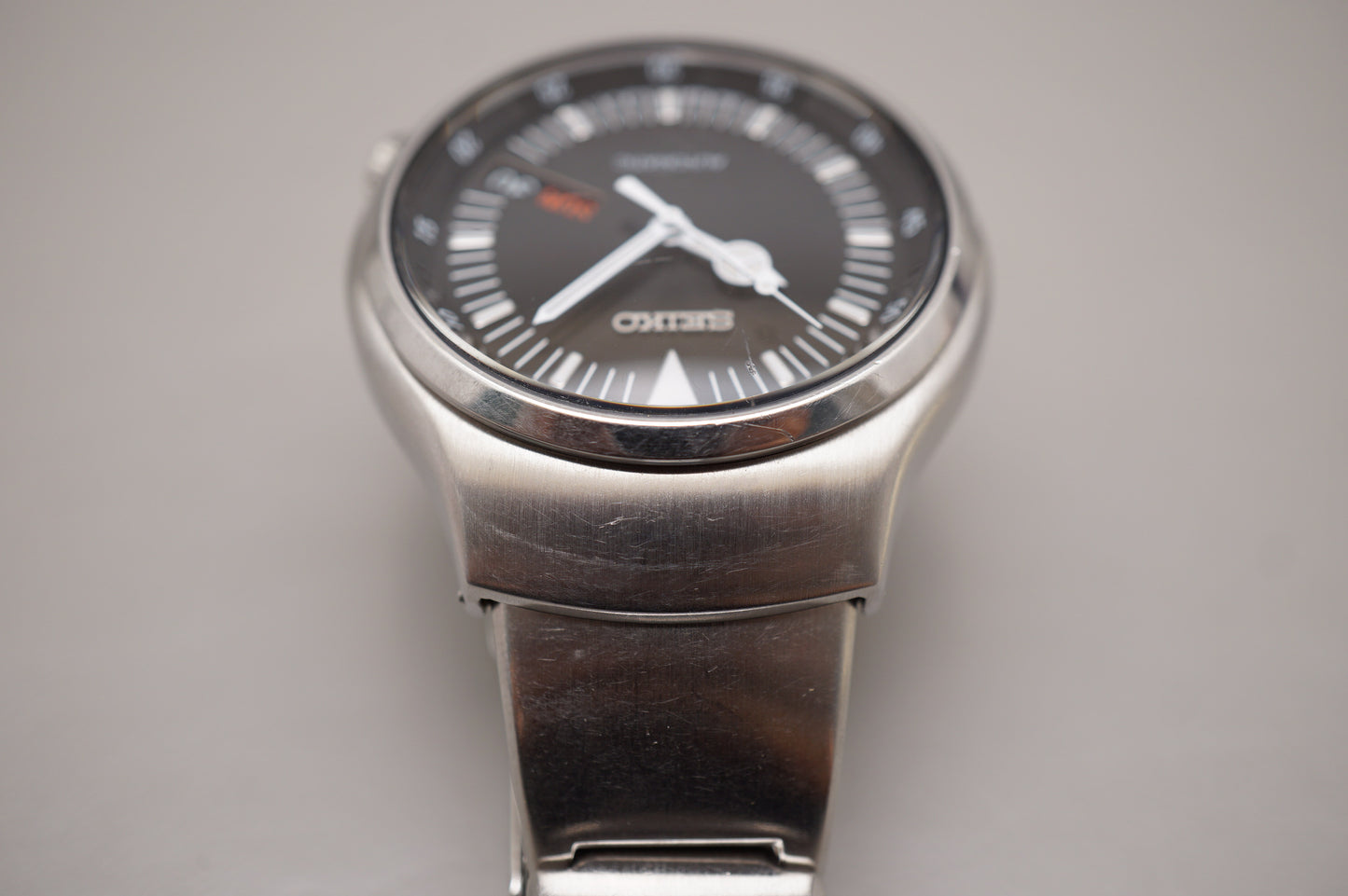 Rare Seiko S-Wave 7S26-013A Black Dial Mercedes Hands Automatic Watch JDM
