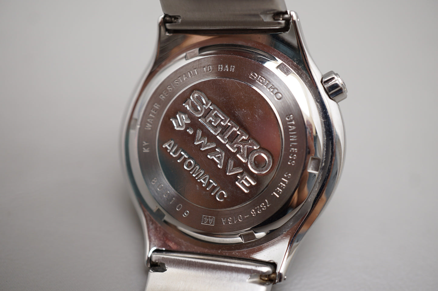 Rare Seiko S-Wave 7S26-013A Black Dial Mercedes Hands Automatic Watch JDM