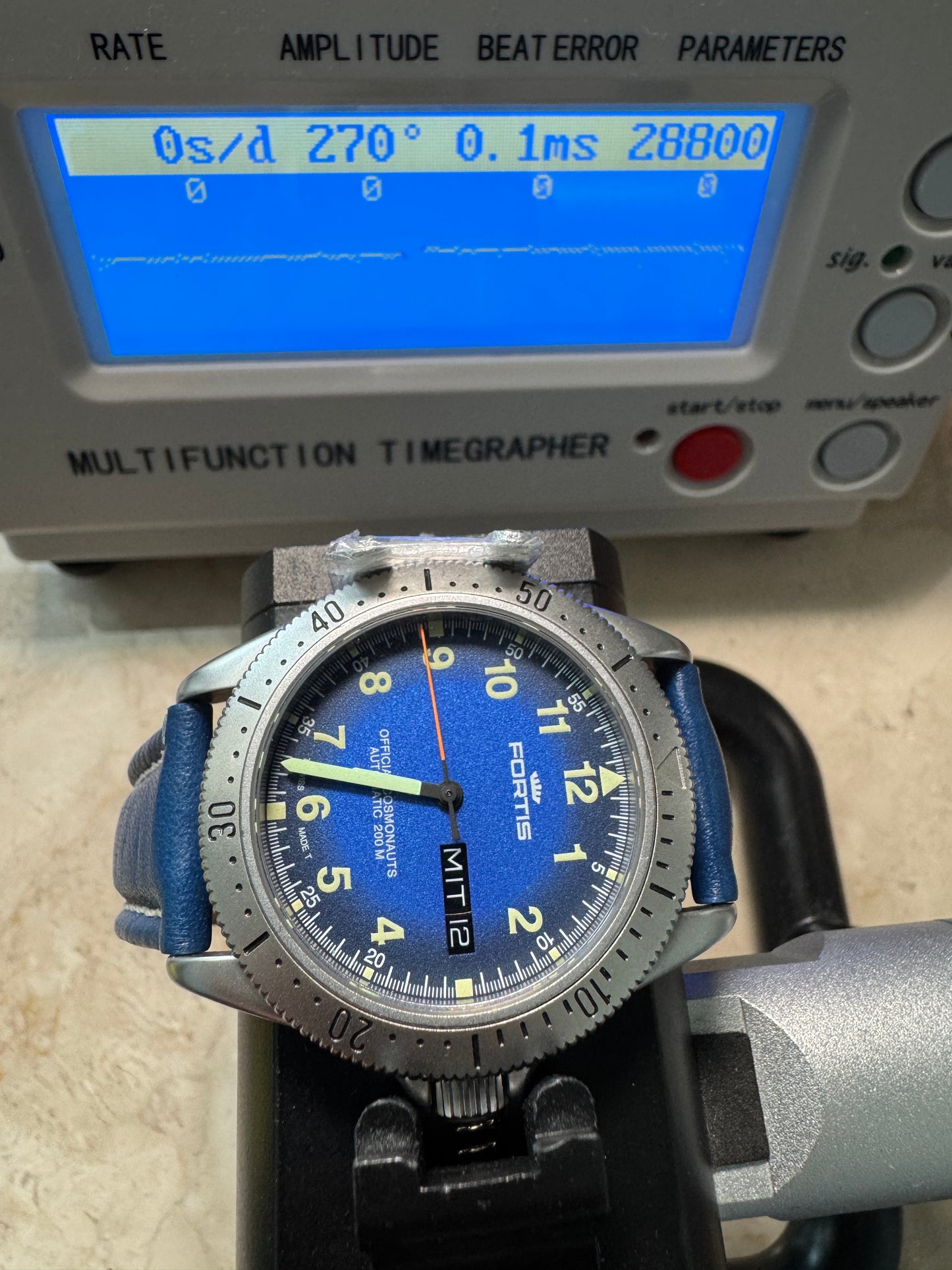 Vintage Fortis 610.22.158.1 Official Cosmonauts Blue Fume Dial Automatic Watch