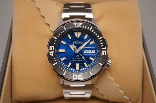 Seiko Prospex SBDY045 4R36 Save The Ocean Blue Monster Automatic Watch