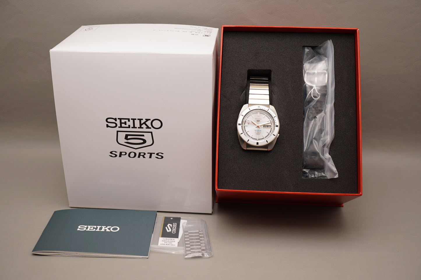 Seiko 5 Sports SBSA269 4R36 Heritage Design Silver Limited Automatic Watch