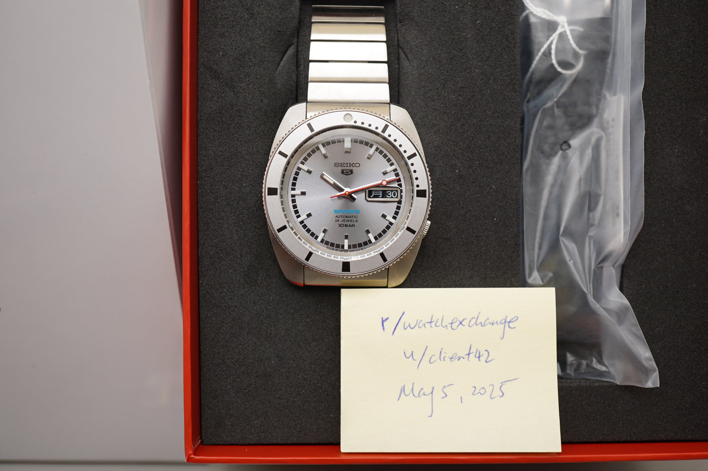 Seiko 5 Sports SBSA269 4R36 Heritage Design Silver Limited Automatic Watch
